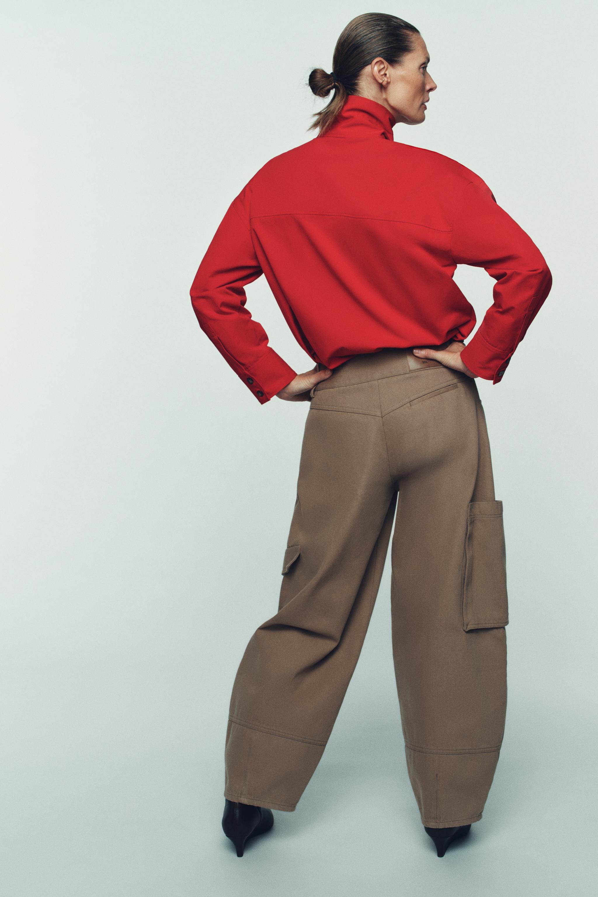 HIGH COLLAR WRAP SHIRT